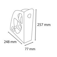 Porte-revues Polystyrène ECOMAG Dos de 7,7 cm, H25,7 x P24,8 cm Cristal