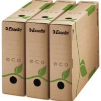 Pack 25 Boîtes Archives ECO Format A4 Marron en Dos 80 mm