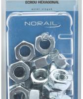Ecrou hexagonal en acier zingué Ø14 mm - Gedimat - NORAIL