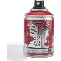 Aérosol 100 ml Peinture opaque permanente faible odeur ROUGE NOEL - PÉBÉO