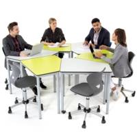 Table Pentagonale Modulable EWT5 | Plateau MDF | Scolaire et Professionnel