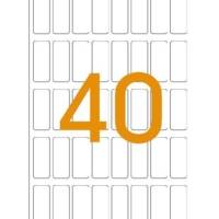 Sachet de 280 étiquettes multifonctions permanentes 8x20 mm Blanc