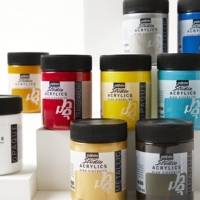 Pot 500ml Peinture Studio Acrylique Fine Haute Viscosité Violet Cobalt Foncé Imitation - PÉBÉO