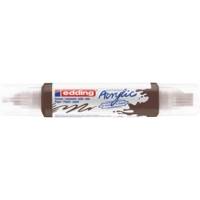 Marqueur acryl 3d dble pointe 5400 marron chocolat 2-3 mm, 5-10 mm