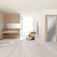 Bloc-porte tubulaire PORTALIT décor chêne adria vitré Hui.70 à 80 mm - 204 x 73 cm - Gedimat - WESTAG