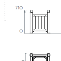 Jardinière Roseraie Evolution - 61x61 cm 80 litres