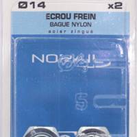Ecrou frein en acier zingué Ø14 mm - Gedimat - NORAIL