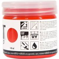 Pot 140ml Peinture Acrylique MAT pub Rouge Vermillon - PÉBÉO