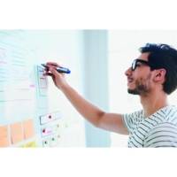 Marqueur Tableaux blancs retract 12 bleu 1,5-3 mm