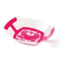 Assiette micro-onde transparente - décor chouette - par lot de 12