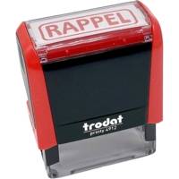 Tampon X-print 4912 Formule Commerciale Texte + Picto "RAPPEL" Rouge - TRODAT