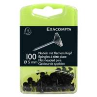 Boîte de 100 épingles à tête plate - Hauteur 8mm - Diamètre 5mm - Noir