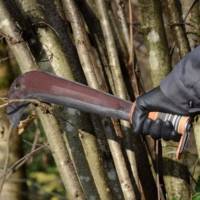 Serpe italienne manche en bois avec revêtement en cuir - 0,7kg - Gedimat - LEBORGNE