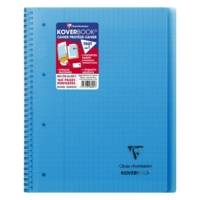 Cahier Koverbook Spirale polypro 22,5x29,7cm 160p séyès perfo. 4 trous coloris aléatoire