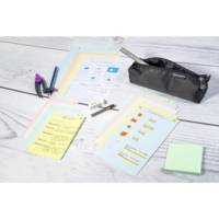 Étui de 100 fiches - bristol blanc quadrillé 5x5 perforé 125x200mm - Blanc