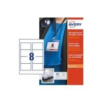 Pochette de 200 étiquettes pour badges à clip plastique format 5,5 x 8,6 cm