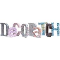 Support en papier brun mâché 5x22x30 cm, Lettre fantaisie T