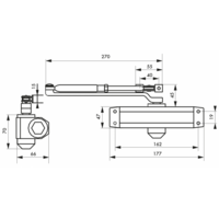 Ferme porte éco hydraulique blanc vsp force 4 - Gedimat - THIRARD