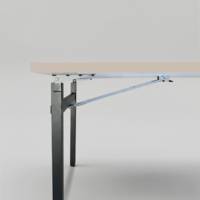 Table pliable Tambu 160x80cm beige coquille mat - intérieur - RestooTab