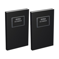 Agenda Banquier Large 18 x 29 cm 2 volumes Noir