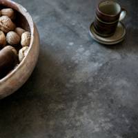 Plateau de table rond Pierre Metallisee - RestooTab