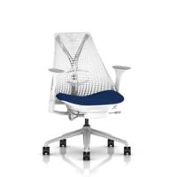 Fauteuil SAYL Herman MILLER dossier blanc tissu PHOENIX au choix avec accoudoirs