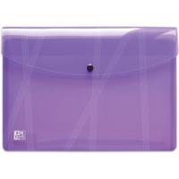 Lot de 5 porte-documents Hawai A4 en plastique transparent 5 couleurs