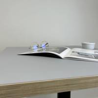 Plateau de table 60x60cm Gris Medio & bois - RestooTab