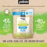 Set Gouache en poudre 4 sachet de 100g + accessoires - PÉBÉO
