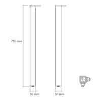 Pied de table acier PIED CARRE haut.71 cm - Gedimat - MSA France