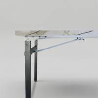 Table pliable Tambu 160x80cm marbre calcuta - intérieur - RestooTab