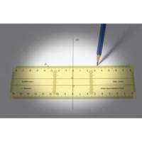 Règle-équerre de 17cm en plastique jaune