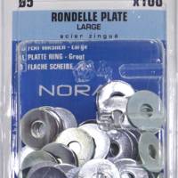 Rondelle plate large en acier zingué Ø5 - Gedimat - NORAIL
