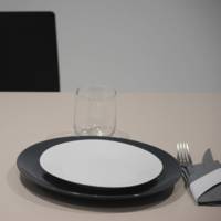 Table pliante 70x70cm beige coquille mat - terrasse - RestooTab