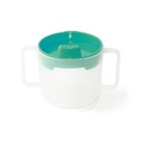 Tasse à anses et bec fixe translucide 22cl avec couvercle
