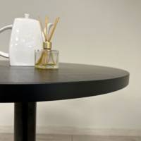Table pied noir Ø120cm noir - intérieur - RestooTab