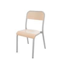 Chaise TRÉVISE 4 pieds assise et dossier bois Blueprotech® piètement époxy - T4 - Jaune RAL 1003 - Mobidecor