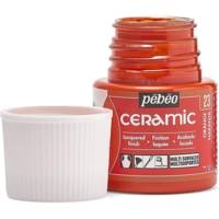 Flacon 45 ml peinture CERAMIC faïence et multi support ORANGE - PÉBÉO