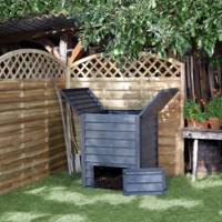 Composteur THERMO-WOOD - L.80 x l.80 x H.100 cm - Gedimat