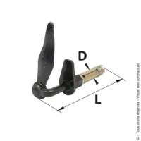 Tourniquet marseillais à visser + cheville noir 98mm - Gedimat - AFBAT