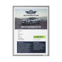 Pochette d'affichage A4 Vitrostatique gris anthracite