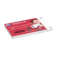 Paquet de 32 Fiches Bristol flashcards 2.0 Non Perforées 75x125 mm A7 ligné blanc