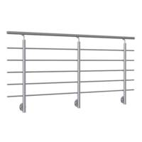 Kit garde-corps NEW RONDO alu anodisé - fixation latérale - Gedimat