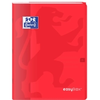 Cahier Easybook agrafé 24x32cm 96 pages grands carreaux 90g rouge