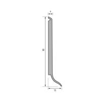 Plinthe PVC semi-rigide - 80 mm x 2.20 m - Gedimat - DINAC
