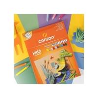 Bloc 10 Feuilles Papier Couleur KIDS 240 x 320 mm 185 g couleurs assorties