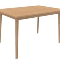 Table 120x80 4 pieds Wood - chant PVC - Piètement vernis naturel