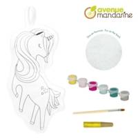 Kit Créatif Enfant - Doudou en coton Imprimé à Peindre - SIMONE LA LICORNE