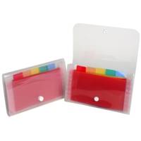 Trieur pocket 6 compartiments en polypropylène Crystal - 11x18cm - Cristal