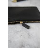 Pochette zippée en cuir